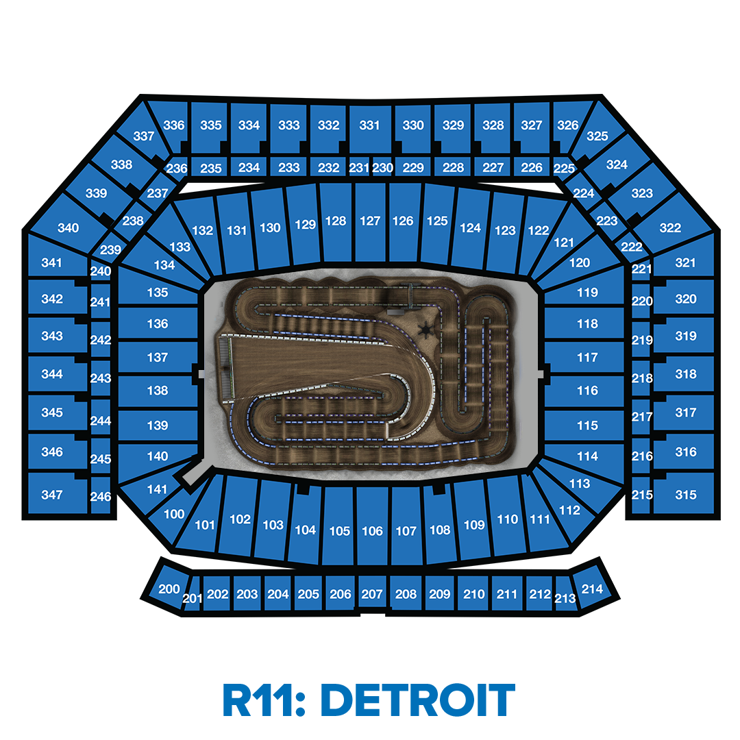 Graphic of an aerial view of the seating map