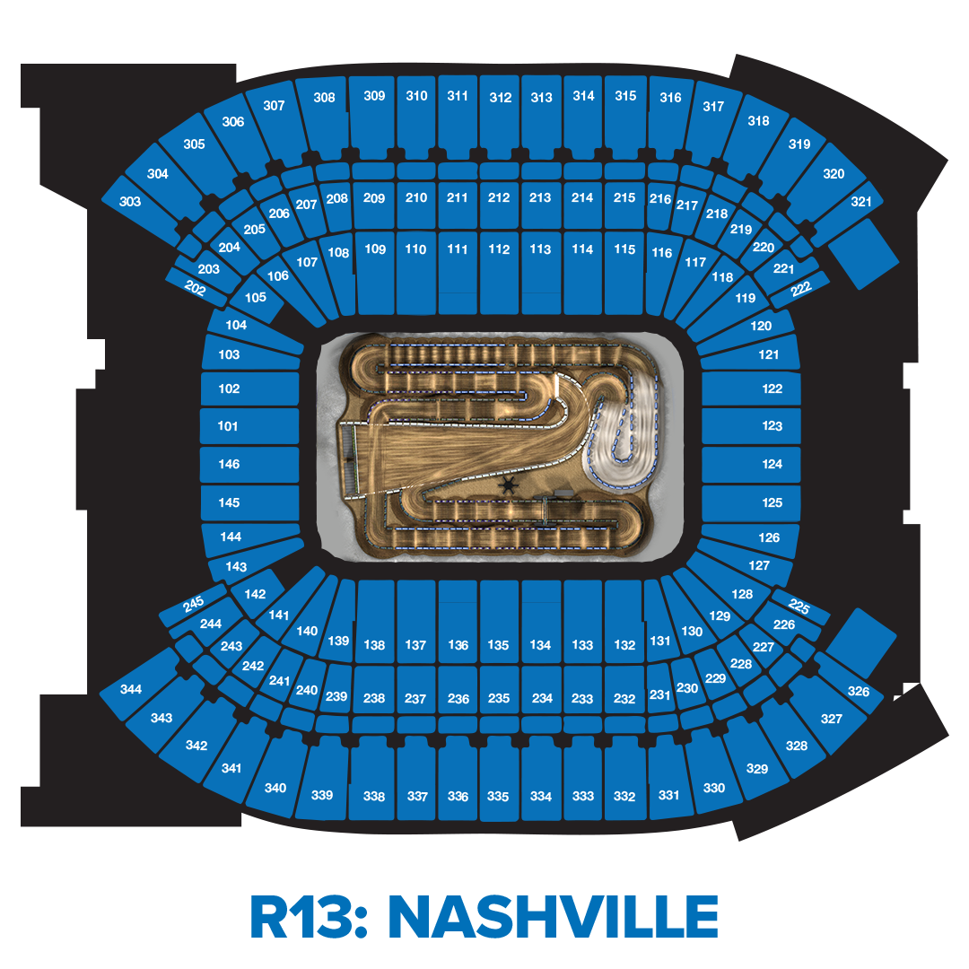 Graphic of an aerial view of the seating map