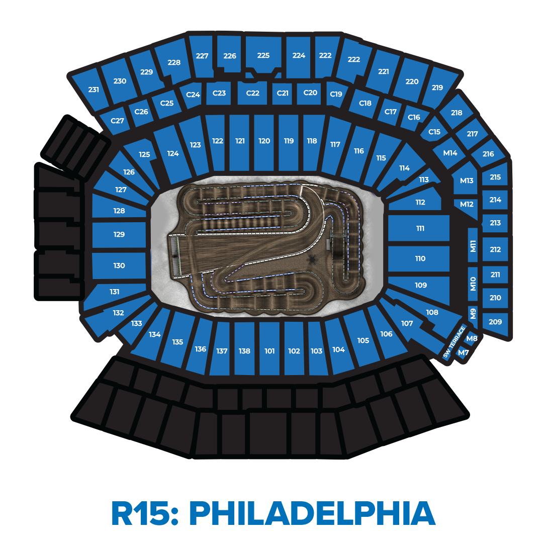 Graphic of an aerial view of the seating map
