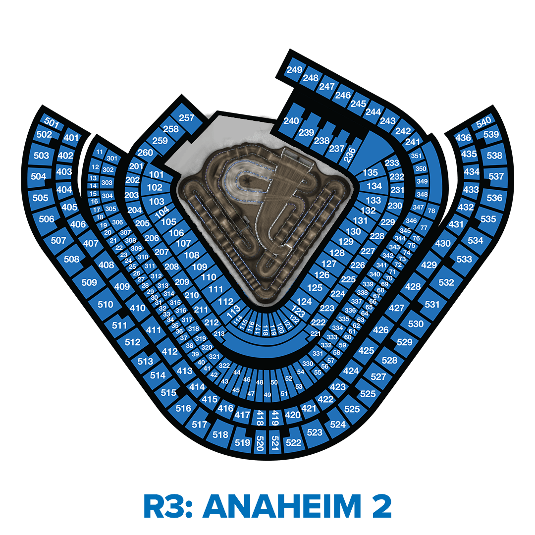 Graphic of an aerial view of the seating map